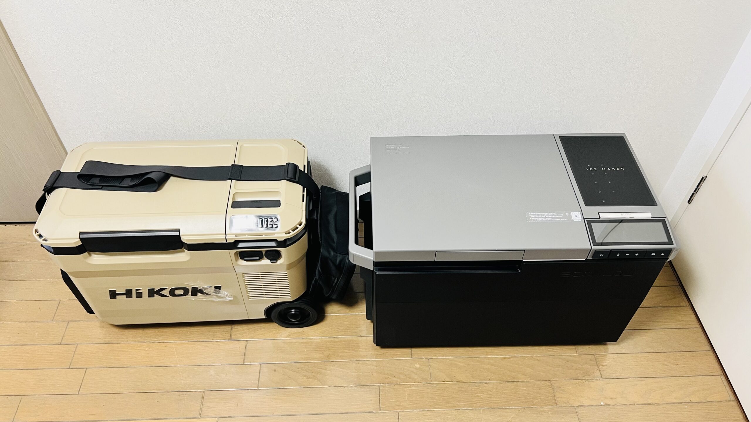 EcoFlow GLACIER ポータブル冷蔵庫とHiKOKI(ハイコーキ)コードレス冷温庫【25L】